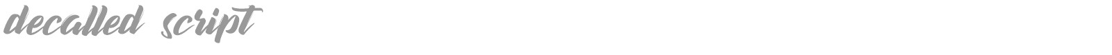 Decalled Script font preview